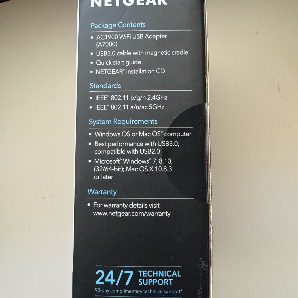 NETGEAR Nighthawk AC1900 USB Adapter - Black - Picture 4 of 6